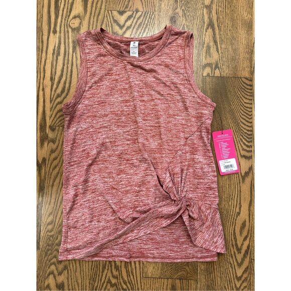 Yogalicious Heather Sangria Sleeveless Side Knot Top Size XS New - Picture 1 of 4
